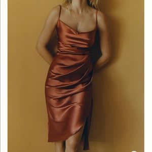 ✨Anthropologie✨ Nikasha Ruched Mini Dress in ✨Rose✨